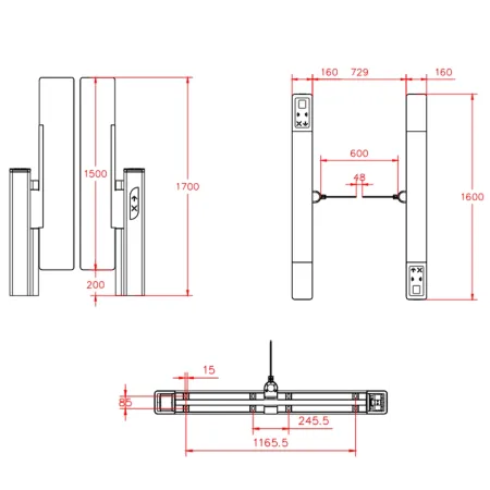 Турникет распашной Avix Delta H (AV.SG.6621H) Турникет распашной Avix Delta H (AV.SG.6621H)