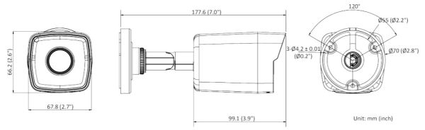 Уличная IP-камера 4Мп HiWatch DS-I450M (4 мм) с микрофоном Уличная IP-камера 4Мп HiWatch DS-I450M (4 мм) с микрофоном