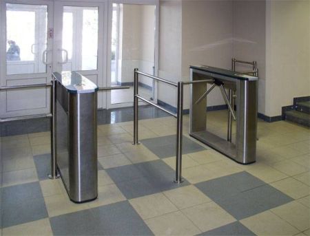 Турникет-трипод тумбовый PERCo-TTD-03.2G из окрашенной стали, темно-серый (с планками) Турникет-трипод тумбовый PERCo-TTD-03.2G из окрашенной стали, темно-серый (с планками)