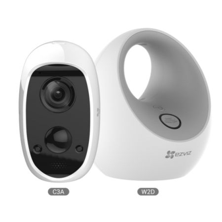 Уличная IP-камера Wi-Fi 2Мп Ezviz C3A (2.2 мм) с базовой станцией W2D Уличная IP-камера Wi-Fi 2Мп Ezviz C3A (2.2 мм) с базовой станцией W2D