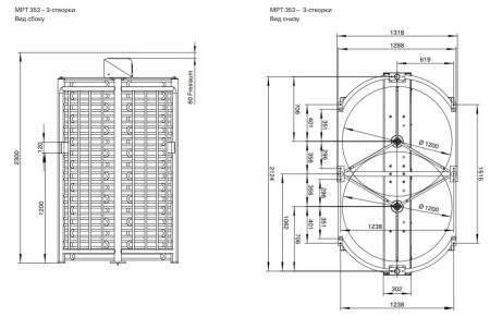 Полноростовой электромеханический двухпроходной турникет Magnetic MPT 353 (MPT353CA300), трехлопастной Полноростовой электромеханический двухпроходной турникет Magnetic MPT 353 (MPT353CA300), трехлопастной