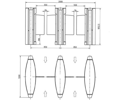 Центральный модуль распашного турникета Gotschlich Selection DF (550мм, высота 1052мм) (6SEL2DC) Центральный модуль распашного турникета Gotschlich Selection DF (550мм, высота 1052мм) (6SEL2DC)