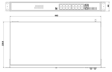 Неуправляемый 20-портовый Hi-PoE коммутатор HikVision DS-3E0520HP-E