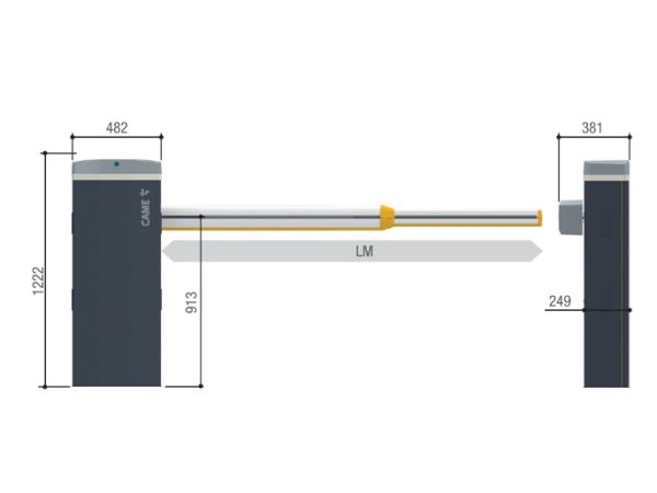 Комплект шлагбаума Came GARD GT 8 KIT-7,8