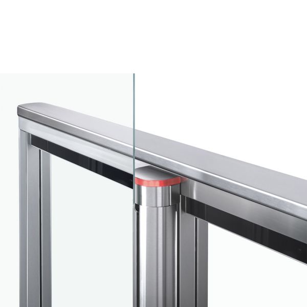 Турникет распашной двухпроходной PERCo ST-11S «Скоростной проход» с крышками из нержавеющей стали и створками 300 мм, высотой 1300 мм