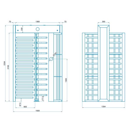 Полноростовой роторный турникет Блокпост Спектр СТ 1 Полноростовой роторный турникет Блокпост Спектр СТ 1
