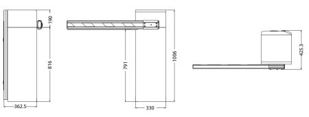 Шлагбаум автоматический ZKTeco ProBG3060R, длина стрелы 6 м, правый Шлагбаум автоматический ZKTeco ProBG3060R, длина стрелы 6 м, правый
