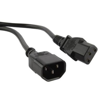 Кабель питания Hyperline PWC-IEC13-IEC14-3.0-BK монитор-компьютер, 10A, прямая вилка, 3м Кабель питания Hyperline PWC-IEC13-IEC14-3.0-BK монитор-компьютер, 10A, прямая вилка, 3м