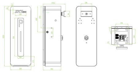 Автоматический шлагбаум ZKTeco BGM545R с телескопической стрелой 4.5 метра Автоматический шлагбаум ZKTeco BGM545R с телескопической стрелой 4.5 метра