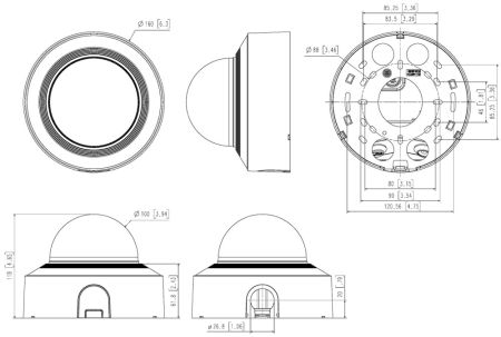 Купольная антивандальная IP-видеокамера 4Мп Wisenet XND-C7083RV (2.8-12 мм) с искусственным интеллектом Купольная антивандальная IP-видеокамера 4Мп Wisenet XND-C7083RV (2.8-12 мм) с искусственным интеллектом