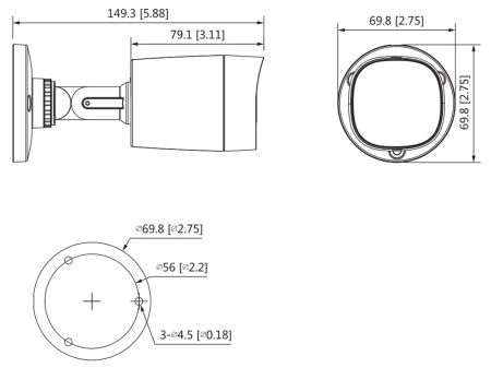 Уличная HD-CVI видеокамера 5Мп Dahua DH-HAC-B1A51P-0280B-S2 Уличная HD-CVI видеокамера 5Мп Dahua DH-HAC-B1A51P-0280B-S2