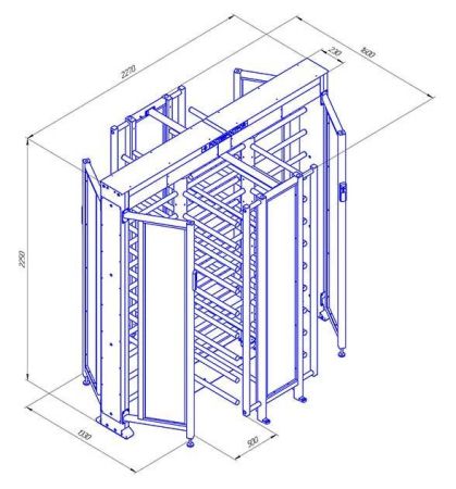 Турникет уличный полноростовой двухпроходной Ростов-Дон ПР2С/4М2 НЕРЖ с ограждением из закаленного стекла Турникет уличный полноростовой двухпроходной Ростов-Дон ПР2С/4М2 НЕРЖ с ограждением из закаленного стекла