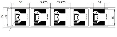 Метка Labels 50х50 UHF, UCODE8, бумажная наклейка (45x31) Метка Labels 50х50 UHF, UCODE8, бумажная наклейка (45x31)