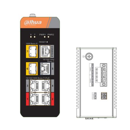 Управляемый 4-портовый промышленный PoE коммутатор Dahua DH-IS4207-4GT-120 Управляемый 4-портовый промышленный PoE коммутатор Dahua DH-IS4207-4GT-120