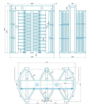 Полноростовой двухпроходной роторный турникет Блокпост Спектр СТ 2 Полноростовой двухпроходной роторный турникет Блокпост Спектр СТ 2