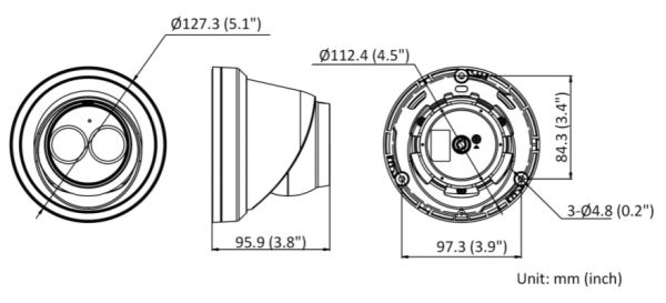 Уличная IP-камера 4Мп HiWatch IPC-T042-G2/U (4 мм) с микрофоном Уличная IP-камера 4Мп HiWatch IPC-T042-G2/U (4 мм) с микрофоном