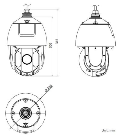 Скоростная уличная поворотная IP-видеокамера 2Мп HikVision DS-2DE5225IW-AE(B) c 25x оптическим зуммом Скоростная уличная поворотная IP-видеокамера 2Мп HikVision DS-2DE5225IW-AE(B) c 25x оптическим зуммом