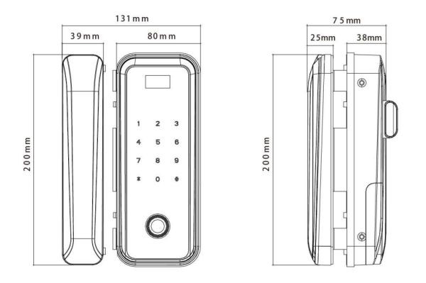 Биометрический замок ZKTeco GL300W с Wi-Fi для стеклянных дверей Биометрический замок ZKTeco GL300W с Wi-Fi для стеклянных дверей