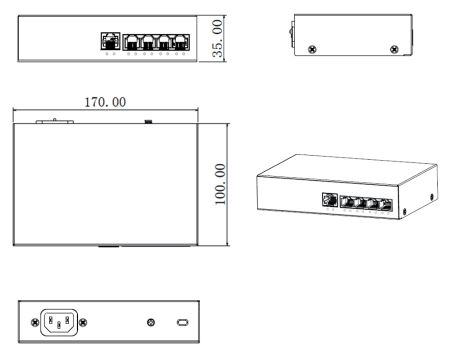 Неуправляемый POE коммутатор Dahua DH-PFS3005-4ET-36 Неуправляемый POE коммутатор Dahua DH-PFS3005-4ET-36
