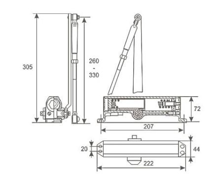 Дверной доводчик Нора-М 4S морозостойкий Дверной доводчик Нора-М 4S морозостойкий