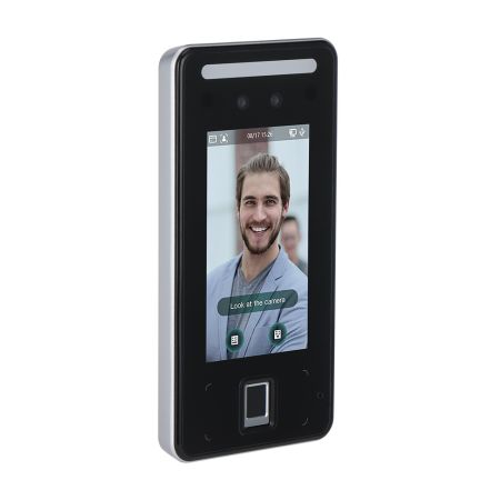 Биометрический уличный терминал доступа AI Dahua DHI-ASI6214J-MFW с распознаванием лиц, отпечатков и Mifare карт