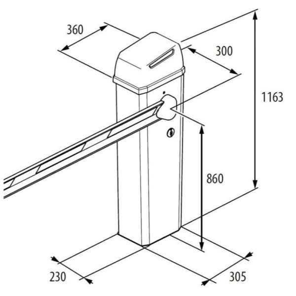 Шлагбаум автоматический FAAC B614/5 с подсветкой и круглой стрелой 5 м Шлагбаум автоматический FAAC B614/5 с подсветкой и круглой стрелой 5 м