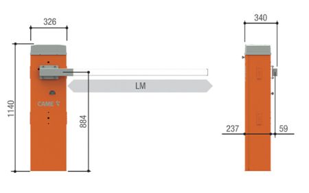 Тумба шлагбаума Came GLT40AOS с возможностью установки дополнительных принадлежностей (803BB-0370) Тумба шлагбаума Came GLT40AOS с возможностью установки дополнительных принадлежностей (803BB-0370)