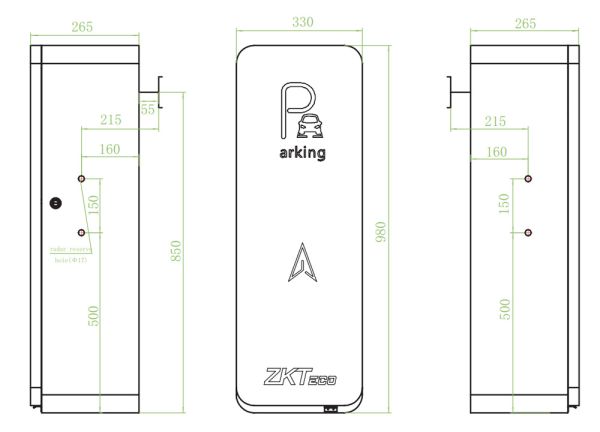 Автоматический шлагбаум ZKTeco BGM445L с телескопической стрелой 4,5 метра Автоматический шлагбаум ZKTeco BGM445L с телескопической стрелой 4,5 метра