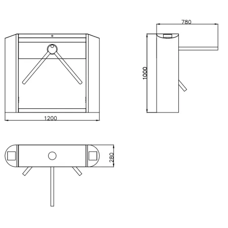 Турникет-трипод тумбовый Avix AV.TT.6371X электромеханический Турникет-трипод тумбовый Avix AV.TT.6371X электромеханический