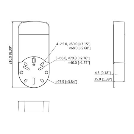 Монтажная коробка Dahua DH-PFA12A Монтажная коробка Dahua DH-PFA12A