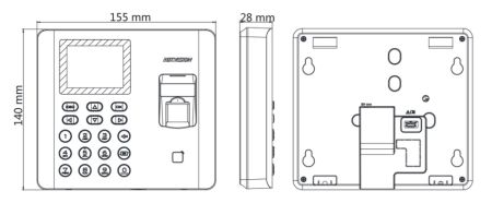 Биометрический терминал учета рабочего времени HikVision DS-K1A802AEF-B с встроенной батареей Биометрический терминал учета рабочего времени HikVision DS-K1A802AEF-B с встроенной батареей