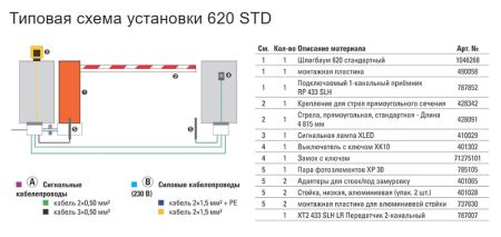 Комплект шлагбаума автоматического Faac 620/5 STD со стрелой 4.8 м Комплект шлагбаума автоматического Faac 620/5 STD со стрелой 4.8 м
