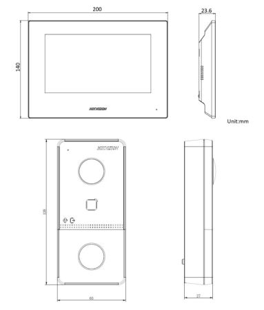 IP-комплект видеодомофонии HikVision DS-KIS605-P(C) с PoE и Wi-Fi IP-комплект видеодомофонии HikVision DS-KIS605-P(C) с PoE и Wi-Fi