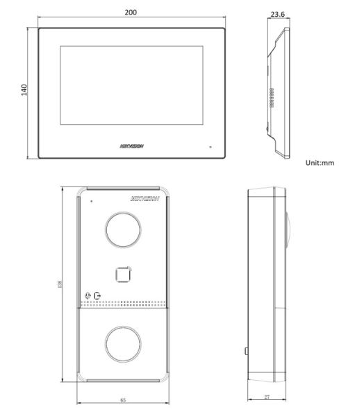 IP-комплект видеодомофонии HikVision DS-KIS605-P(C) с PoE и Wi-Fi IP-комплект видеодомофонии HikVision DS-KIS605-P(C) с PoE и Wi-Fi