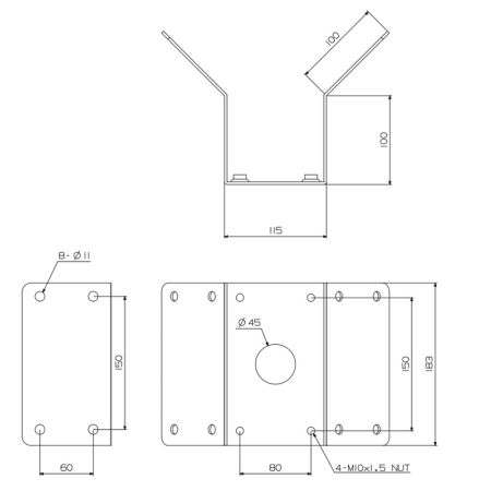 Угловой кронштейн (адаптер) Wisenet SBP-300KM Угловой кронштейн (адаптер) Wisenet SBP-300KM
