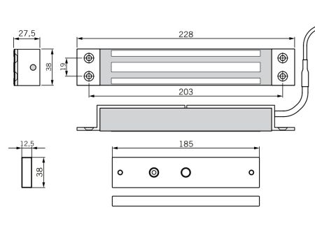Электромагнитный замок dormakaba EM Comfort EMC 600 AM Электромагнитный замок dormakaba EM Comfort EMC 600 AM