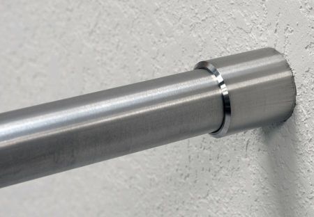 Патрубок прямой PERCo BH02 0-12 для крепления поручней на стену, нержавеющая сталь