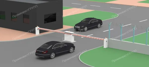 Противотаранный шлагбаум ВПШ-L, выдвижной, автоматический, 20 тонн