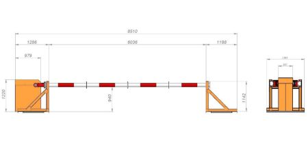 Противотаранный автоматический шлагбаум Фантом Блок F6B-S Противотаранный автоматический шлагбаум Фантом Блок F6B-S