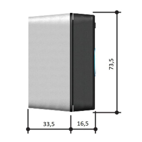 Ключ-выключатель Came SELD1FDG накладной, с цилиндром замка DIN и синей подсветкой (806SL-0050)