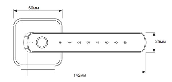 Биометрическая цифровой замок dormakaba Rose, черный