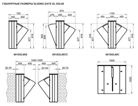 Центральный модуль раздвижного турникета Came Sliding Gate GL90, 900 мм (SGL90C) Центральный модуль раздвижного турникета Came Sliding Gate GL90, 900 мм (SGL90C)