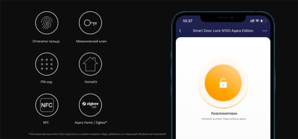 Электронный замок биометрический Aqara N100 Zigbee по отпечатку пальца Электронный замок биометрический Aqara N100 Zigbee по отпечатку пальца