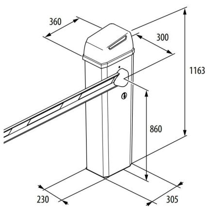 Шлагбаум автоматический FAAC B614/4 со стрелой 3.8 м Шлагбаум автоматический FAAC B614/4 со стрелой 3.8 м