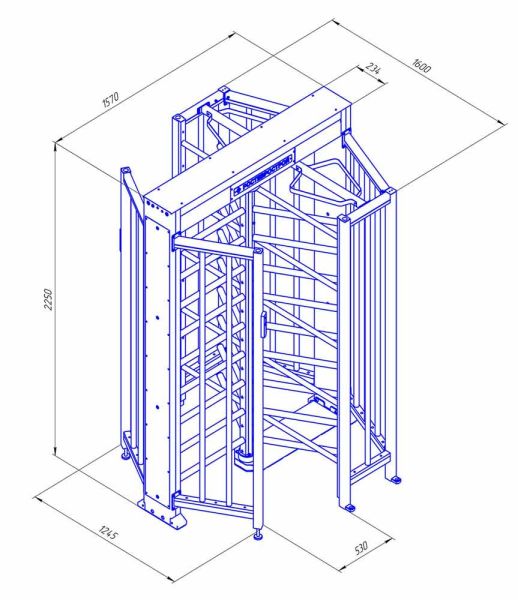 Турникет полноростовой Ростов-Дон ПР1/3М2-У уличный из окрашенной стали Турникет полноростовой Ростов-Дон ПР1/3М2-У уличный из окрашенной стали