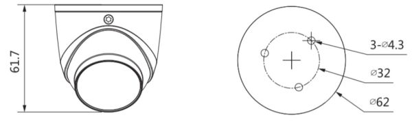 HD-CVI видеокамера 2Мп Dahua DH-HAC-HDW3200GP-0360B-S5