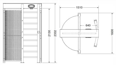 Турникет полноростовой Came Guardian PSGS4, уличный, из окрашенной стали Турникет полноростовой Came Guardian PSGS4, уличный, из окрашенной стали