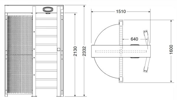 Турникет полноростовой Came Guardian PSGS4, уличный, из окрашенной стали Турникет полноростовой Came Guardian PSGS4, уличный, из окрашенной стали