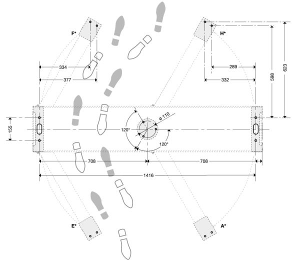 Турникет полноростовой Came Guardian PSGS3 уличный из окрашенной стали