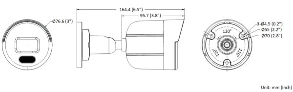 Уличная IP-камера 4Мп HiWatch DS-I450L(D) (2.8 мм) с технологией ColorVu Уличная IP-камера 4Мп HiWatch DS-I450L(D) (2.8 мм) с технологией ColorVu